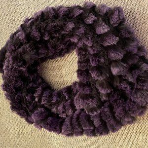 Adrienne Landau Knitted Rabbit Fur Infinity Scarf